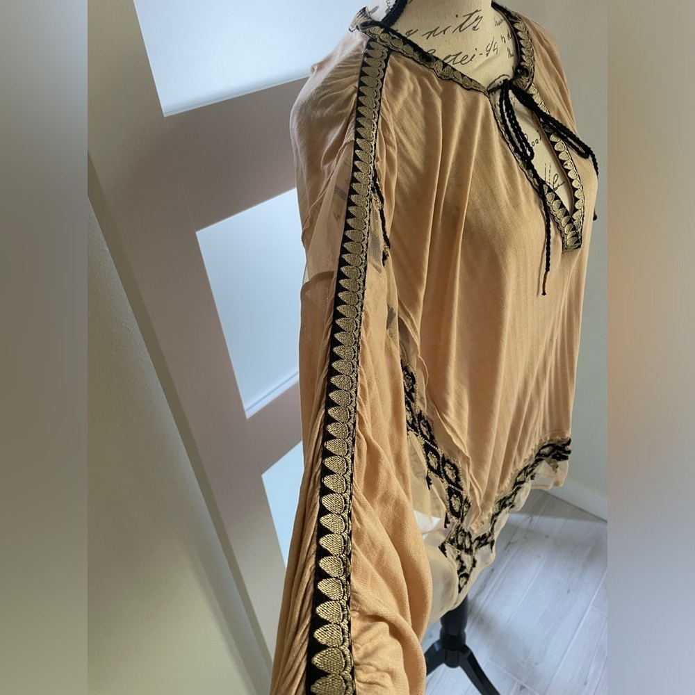 Free People tan bohemian top size small EUC 🥰 - Picture 4 of 10